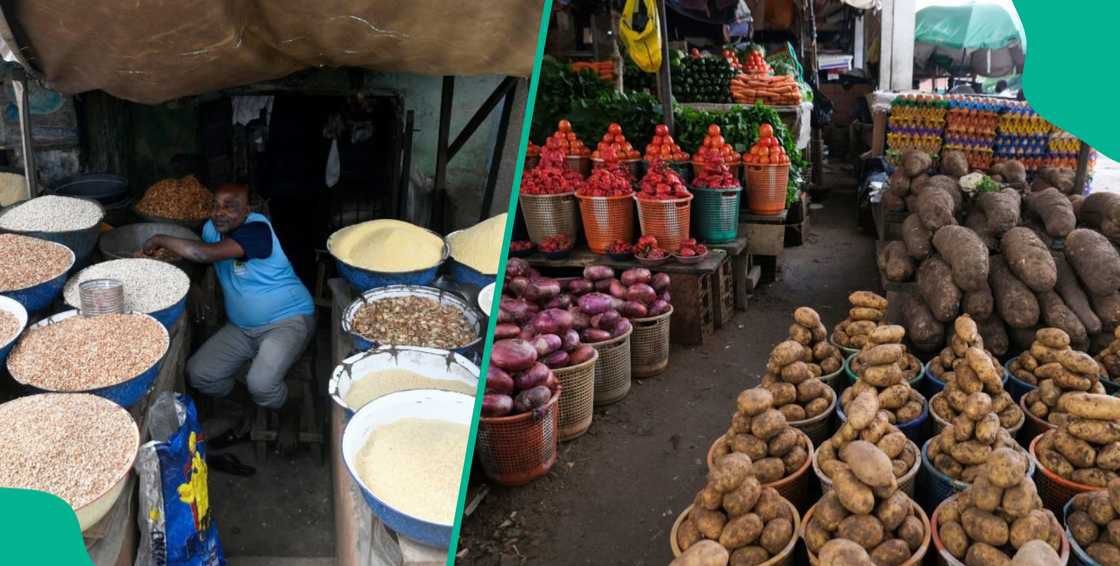 Crowded Lagos market with shoppers and traders